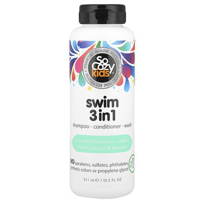 SoCozy, Kids, Swim 3 in 1, Shampoo, Conditioner, Wash, 10.5 fl oz (311 ml) | iHerb