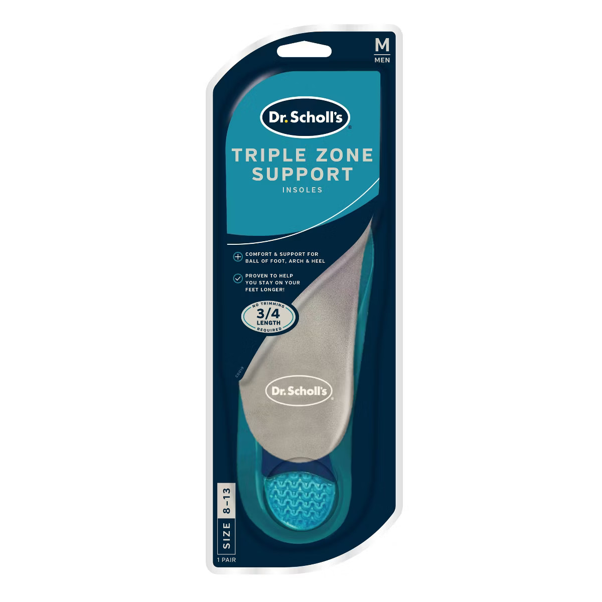Dr. Scholl's Triple Zone Comfort Insoles for Men - Size (8-13) | Target