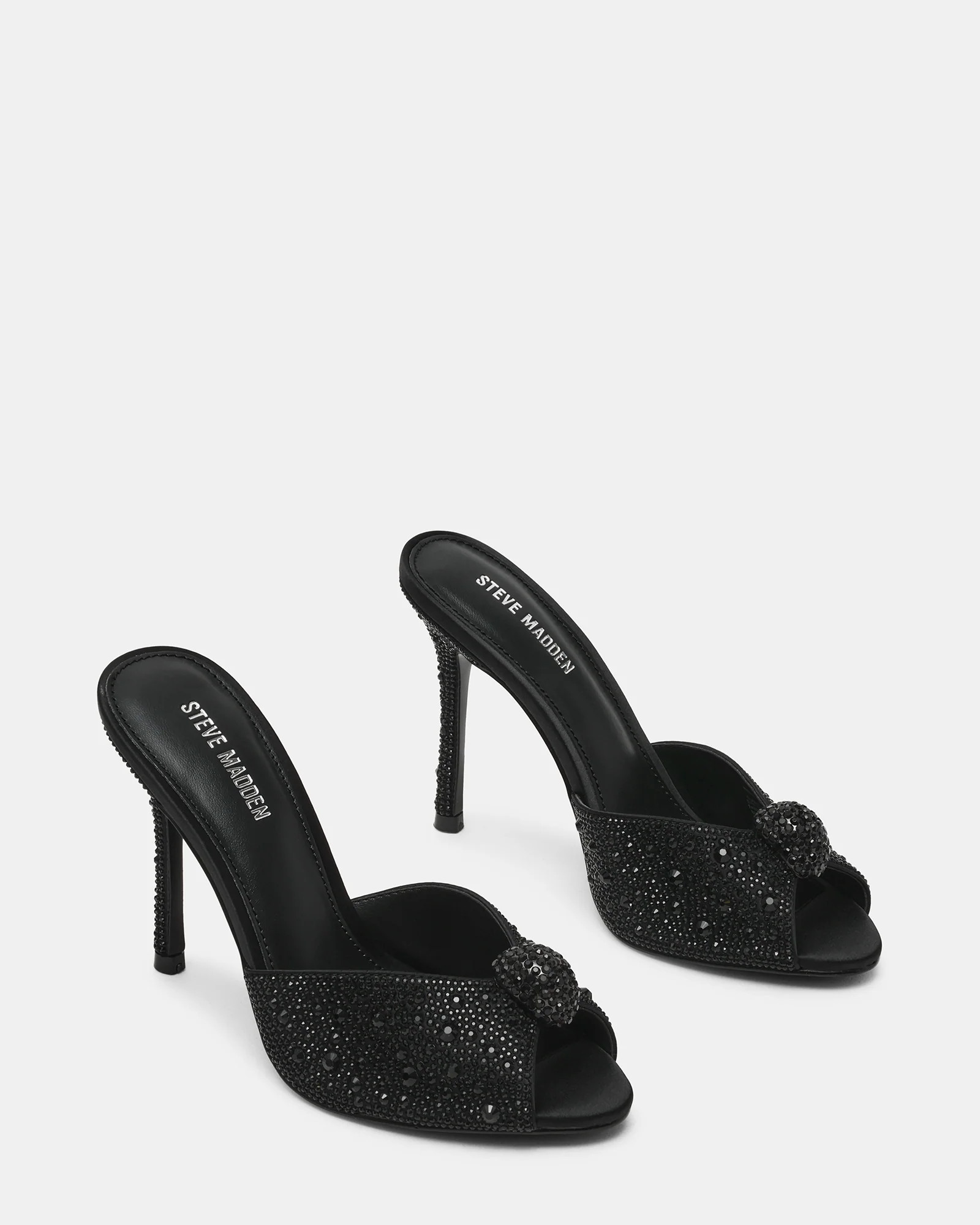 PRIYA Black Rhinestones Mule Women's Heel | Steve Madden (US)