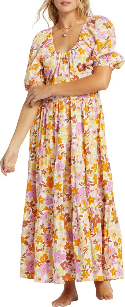 Endless Shore Floral Puff Sleeve Maxi Dress | Nordstrom
