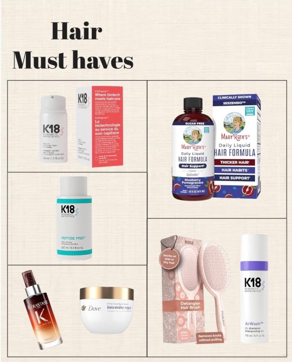 Hair must haves #beautyfavorites 

Hair products, beauty favorites

#LTKBeauty