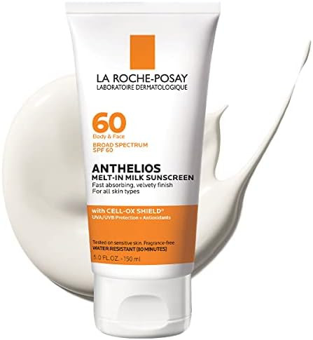 Amazon.com: La Roche-Posay Anthelios Melt-In Milk Body & Face Sunscreen SPF 60, Oil Free Sunscree... | Amazon (US)
