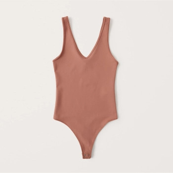 Seamless V-Neck Bodysuit | Abercrombie & Fitch (US)
