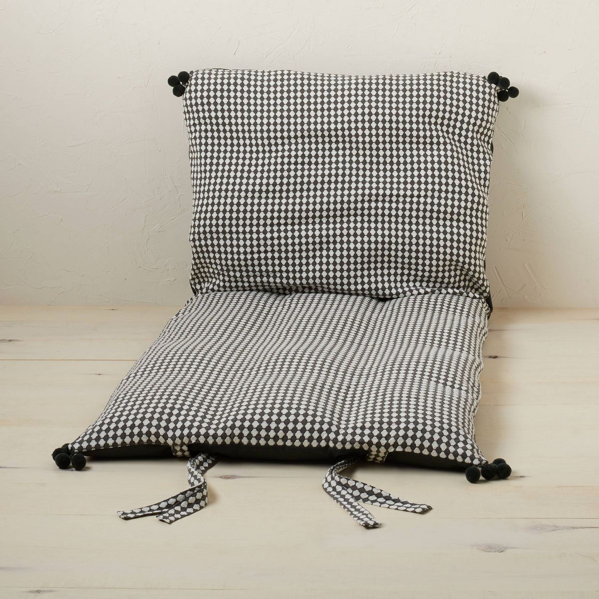 Woven Textured Lounge Pillow Dark Gray/Off-White - Opalhouse™ designed with Jungalow™ | Target