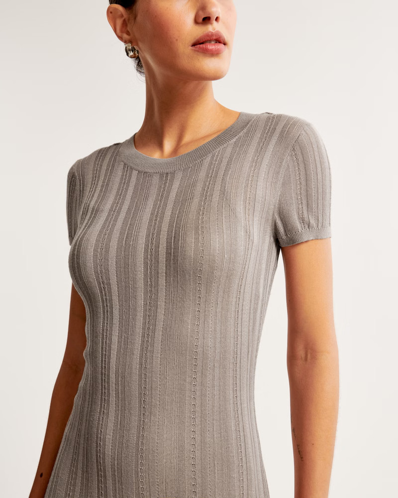 Short-Sleeve Maxi Sweater Dress | Abercrombie & Fitch (US)