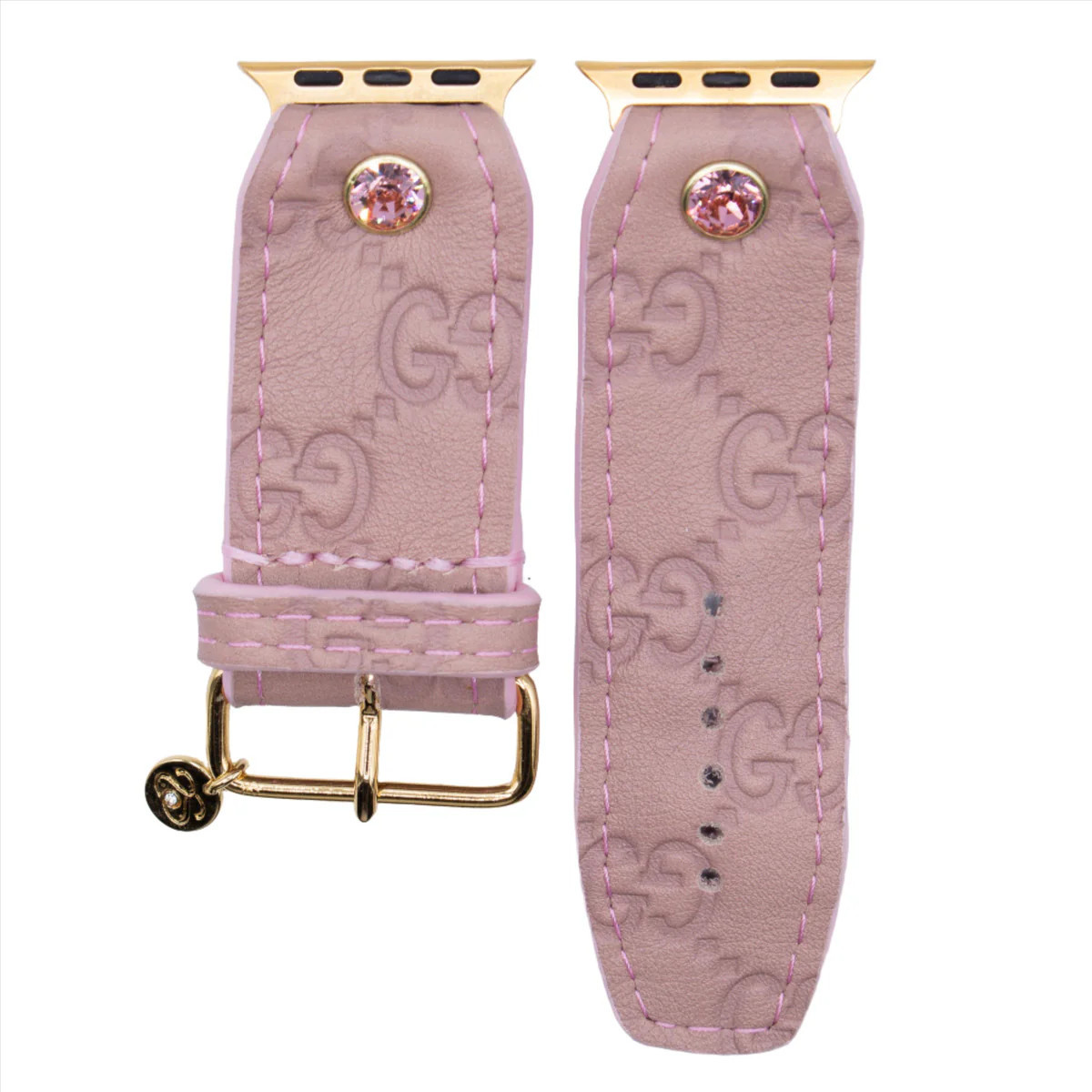 LIMITED EDITION - Upcycled Dusty Pink Guccissima Sivella Watchband | Sparkl