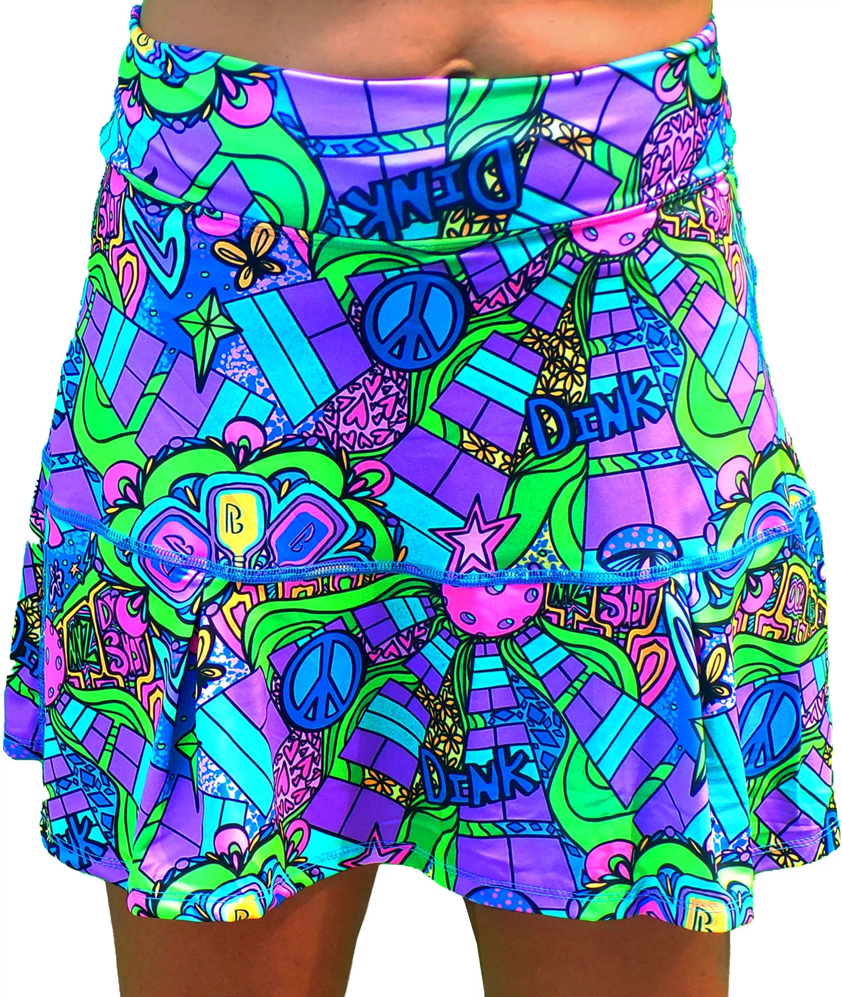 Pickleball Bella Women's Groovy Drop Pleat Skirt, Medium, Multi - Holiday | Golf Galaxy