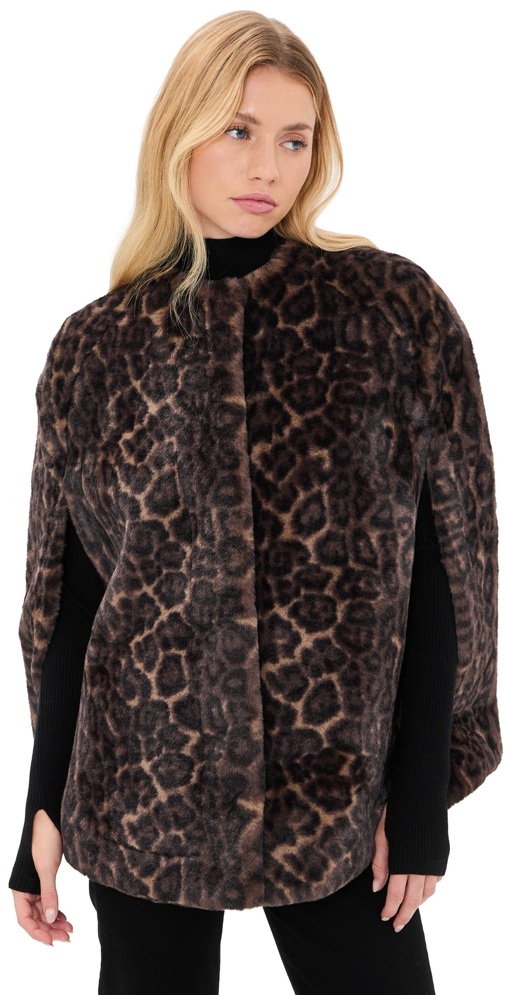 Apparis Sloane Leopard Cape Dark Leopard S | Shopbop