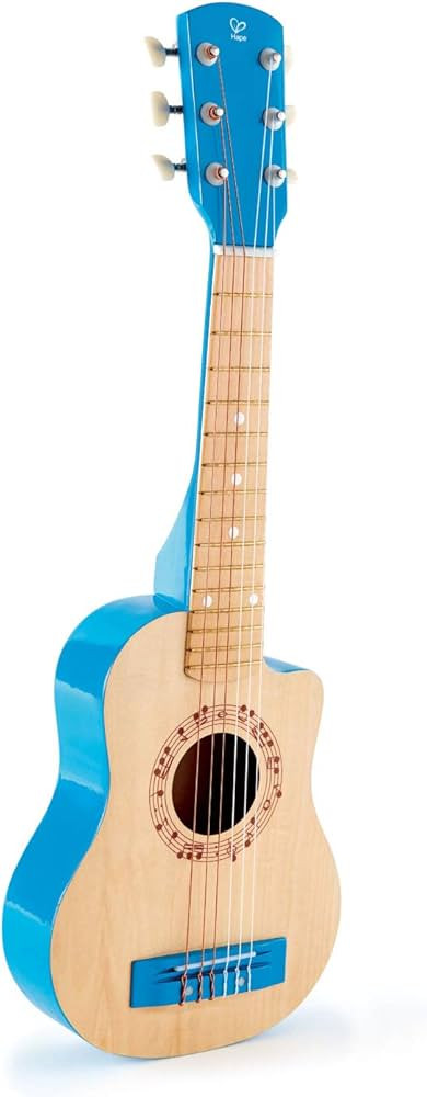 Hape Kid's Flame First Musical Guitar, Blue ,L: 25.7, W: 2.4, H: 8.4 inch | Amazon (US)