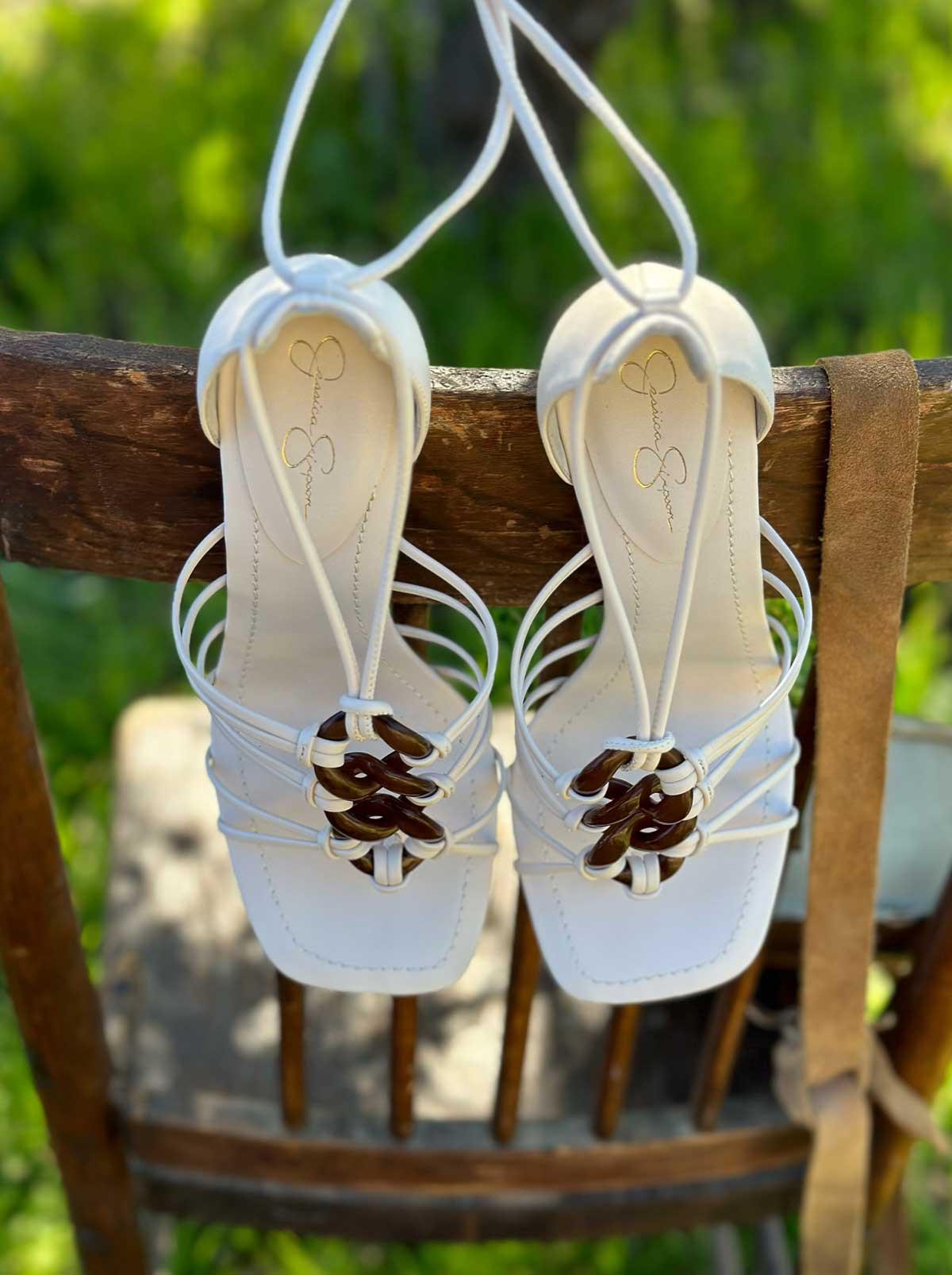 Achaia High Heel Sandal in Chalk | Jessica Simpson E Commerce