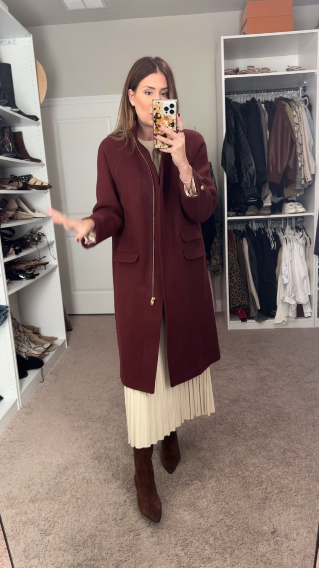 My coat is on sale 40% off, wearing size 6 

#LTKHoliday #LTKSeasonal #LTKSaleAlert