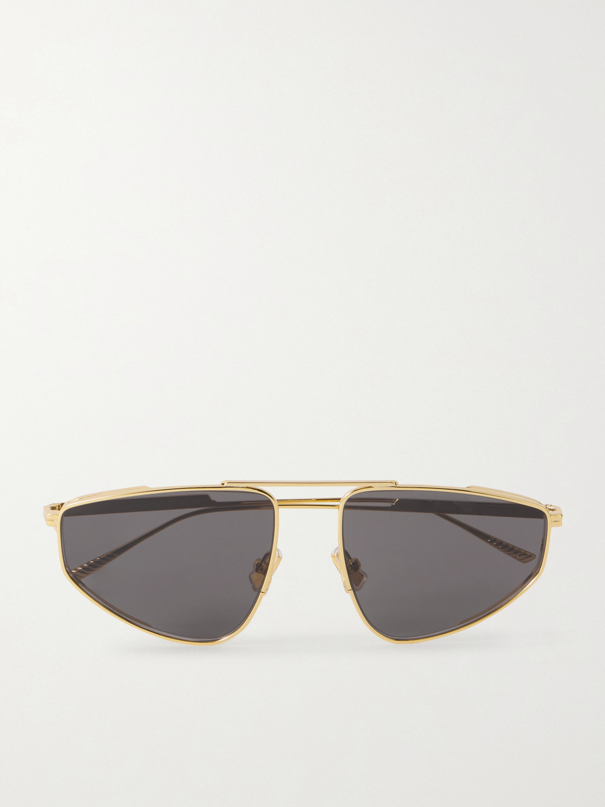 BOTTEGA VENETA EYEWEAR - Ribbon Aviator-style Gold-tone Sunglasses - One size | NET-A-PORTER (US)