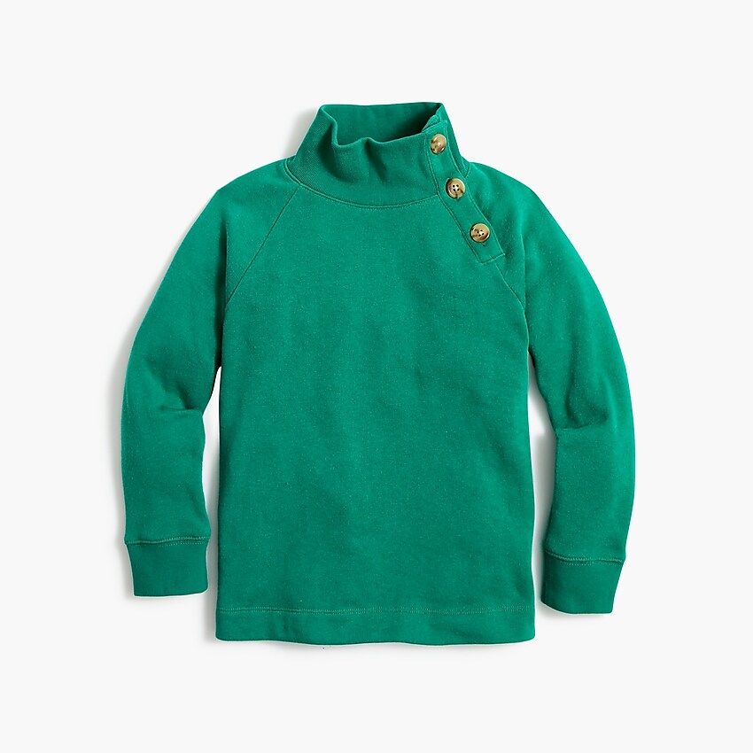 Girls' button-neck tunic sweatshirt | J.Crew Factory