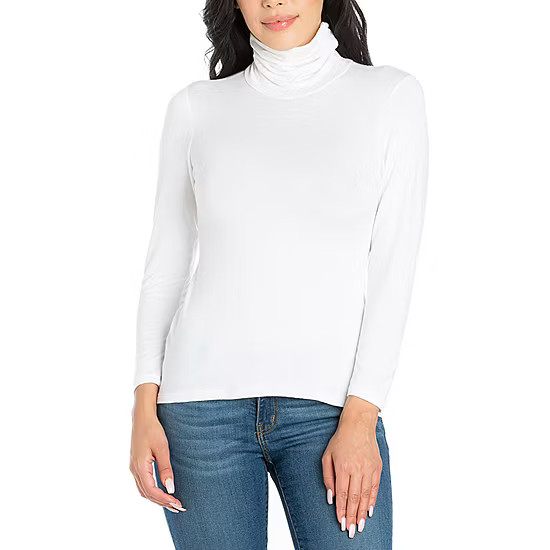 24/7 Comfort Apparel Long Sleeve Turtleneck Womens Classic Tee | JCPenney