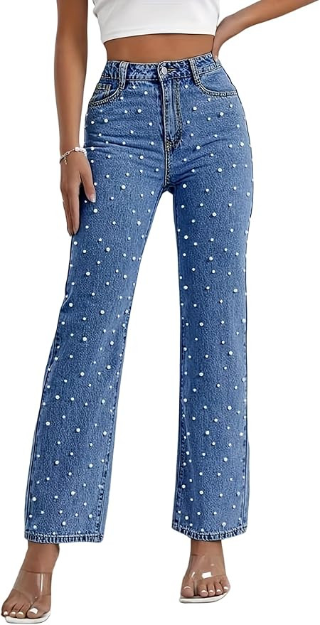 Kedera Women's High Waisted Jeans Boyfriend Baggy Straight Leg Casual Denim Pants Trousers | Amazon (US)