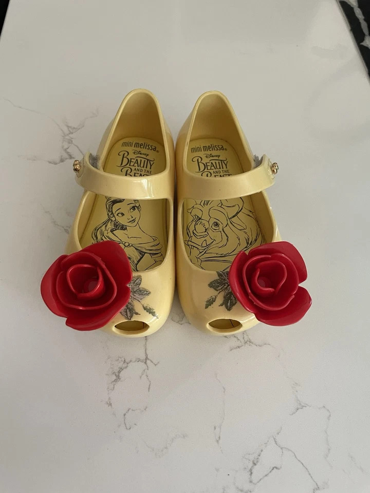 Mini Melissa Beauty & The Beast Princess Belle sz.5 Mary Janes Excellent Cond | eBay US