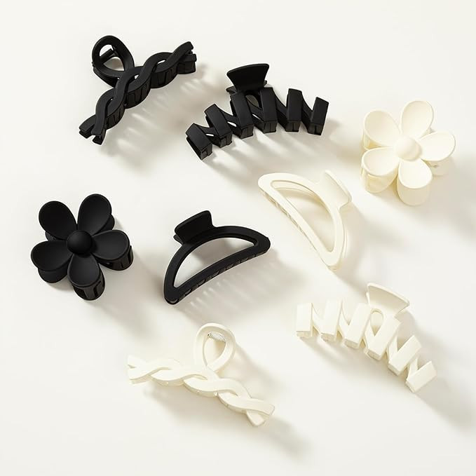 8PCS Hair Clips for Women, Flower Claw Clips for Thick Hair, Non-Slip Hair Accessories with Multi... | Amazon (US)