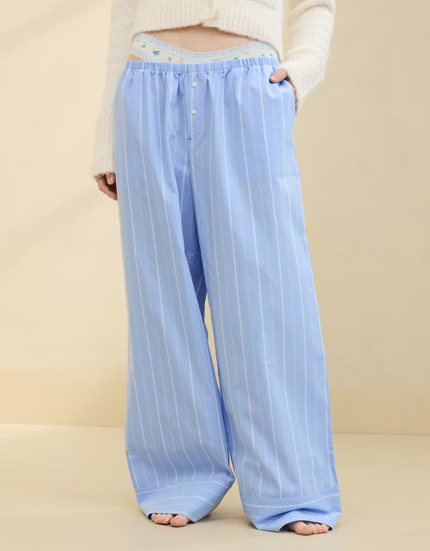 Aerie Off-Duty Poplin Trouser PJ | Aerie