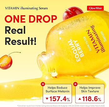 EQQUALBERRY Vitamin Illuminating Serum | Niacinamide 4% + Brightening Vitamin C Face Serum with H... | Amazon (US)