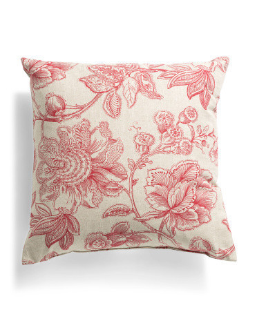 22X22 Floral Jacobean Pillow, Cotton/Polyester | TJ Maxx