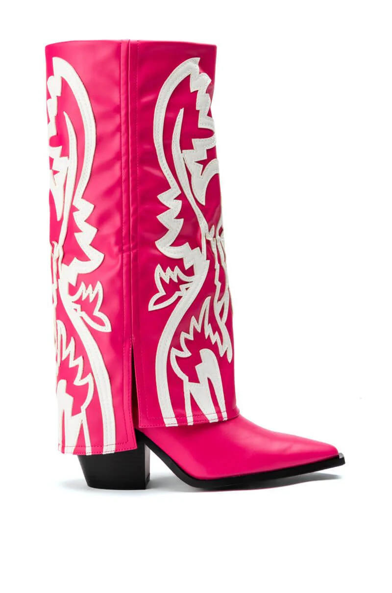 SIMPLY-PINK WESTERN BOOT | Azalea Wang