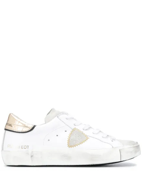 Philippe Model Paris Contrasting croc-effect Sneakers - Farfetch | Farfetch Global