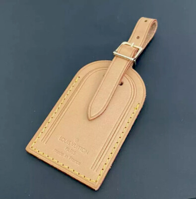 Louis Vuitton Luggage Name Tag Natural Vachetta Large Authentic ? France ?? | eBay US