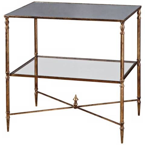 Henzler 25 3/4" Wide Metal and Glass Console Table | Lamps Plus