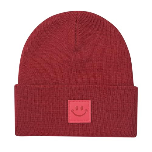 MaxNova Classic Beanie Hat for Men Women Dark Red | Amazon (US)