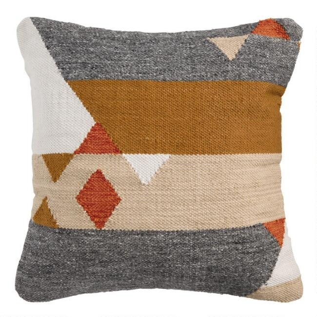 Multicolor Plateau Indoor Outdoor Throw Pillow | World Market
