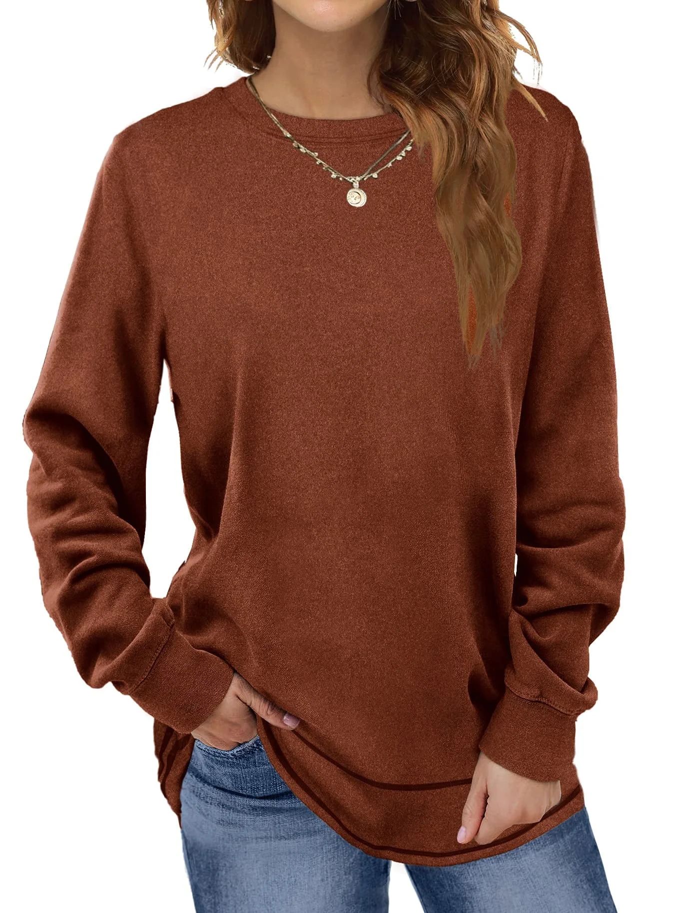 Fantaslook Sweatshirts for Women Crewneck Casual Long Sleeve Shirts Tunic Tops | Walmart (US)