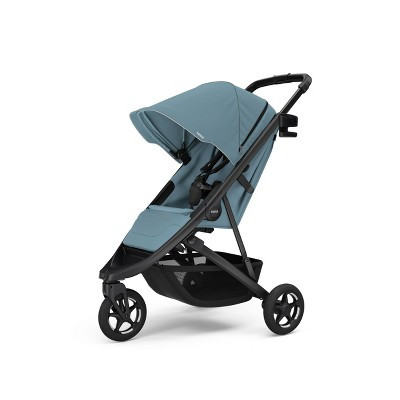 Thule Spring 2.0 Compact Baby Lightweight Stroller - Mid Blue: All-Terrain Tires, Adjustable Handle, One-Hand Fold, Rubber Tires | Target
