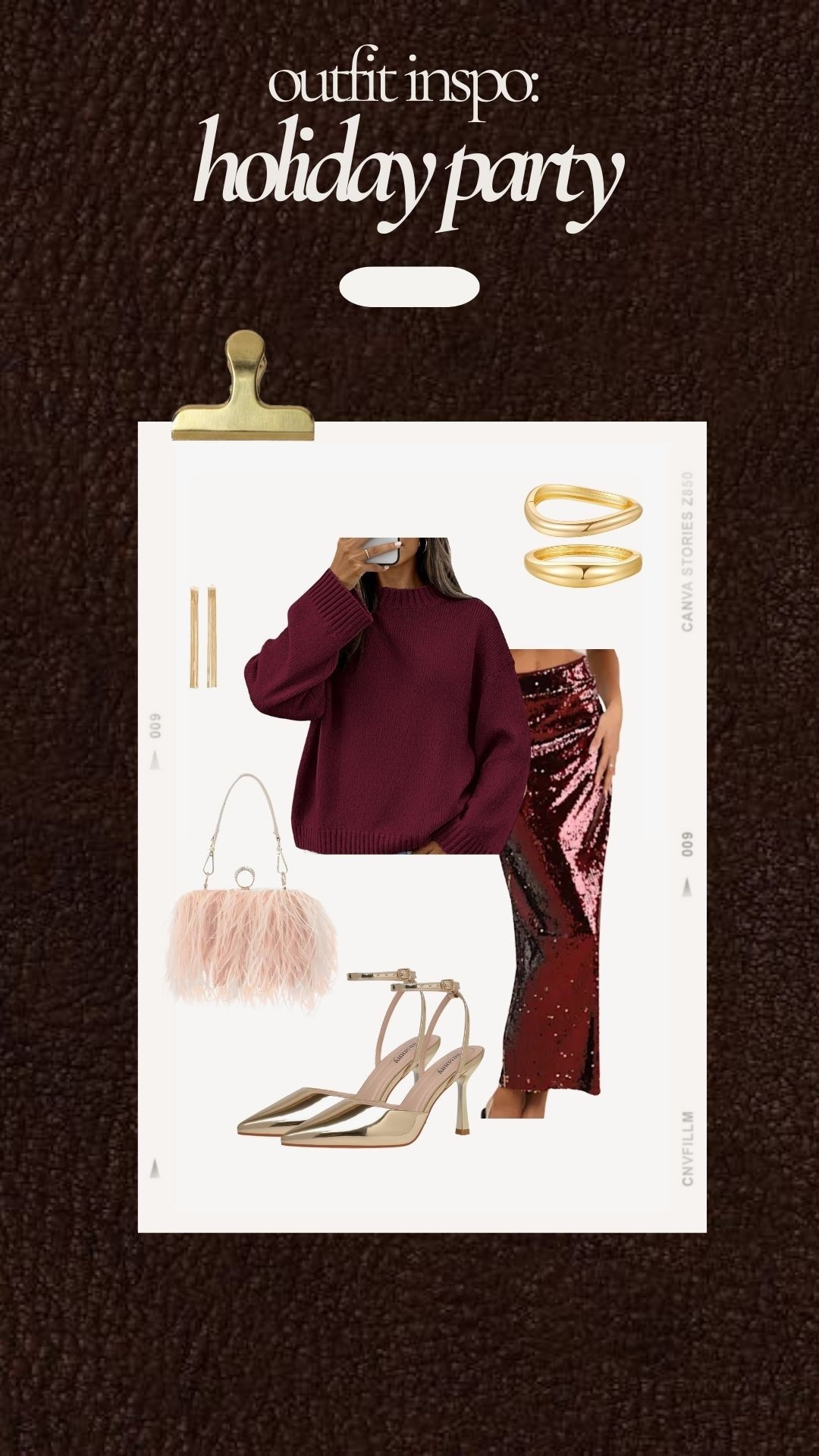 Holiday party outfit, Christmas party outfit, burgundy monochrome outfit, Christmas dress, holiday dress, sequin holiday outfit 