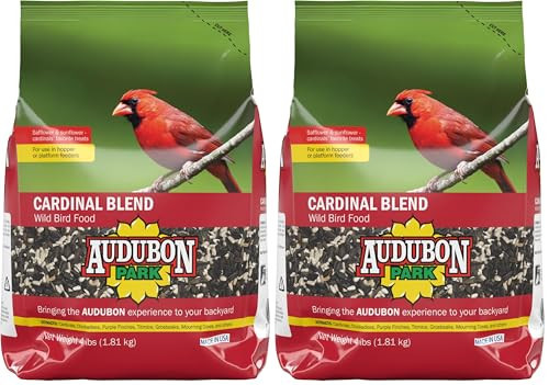 Audubon Park Cardinal Blend Wild Bird Food,Cardinal Bird Seed for Outside Feeders,4-Pound Bag,(Pack of 2) | Amazon (US)