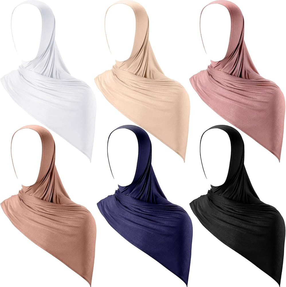 Handepo 6 Pcs Instant Jersey Hijab for Women Muslim Head Scarf Lightweight Long Soft Hijab Shawl ... | Amazon (US)
