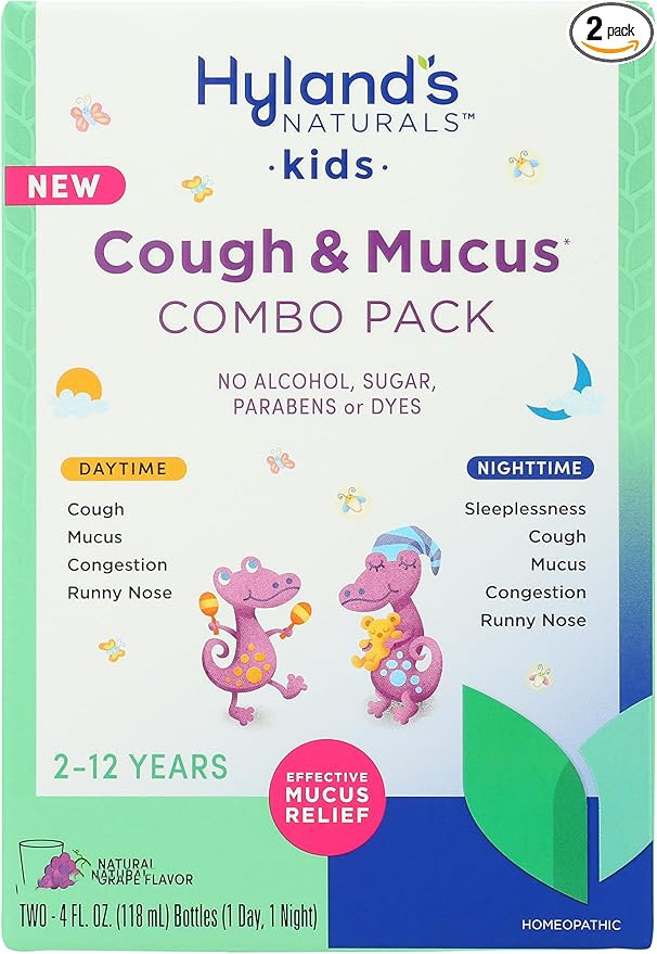 Hyland's Kids Cough Syrup and Mucus Relief Daytime and Nighttime Combo Pack, Kids Medicine for Ag... | Amazon (US)