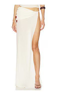 Magda Butrym Maxi Skirt in Beach Cream from Revolve.com | Revolve Clothing (Global)