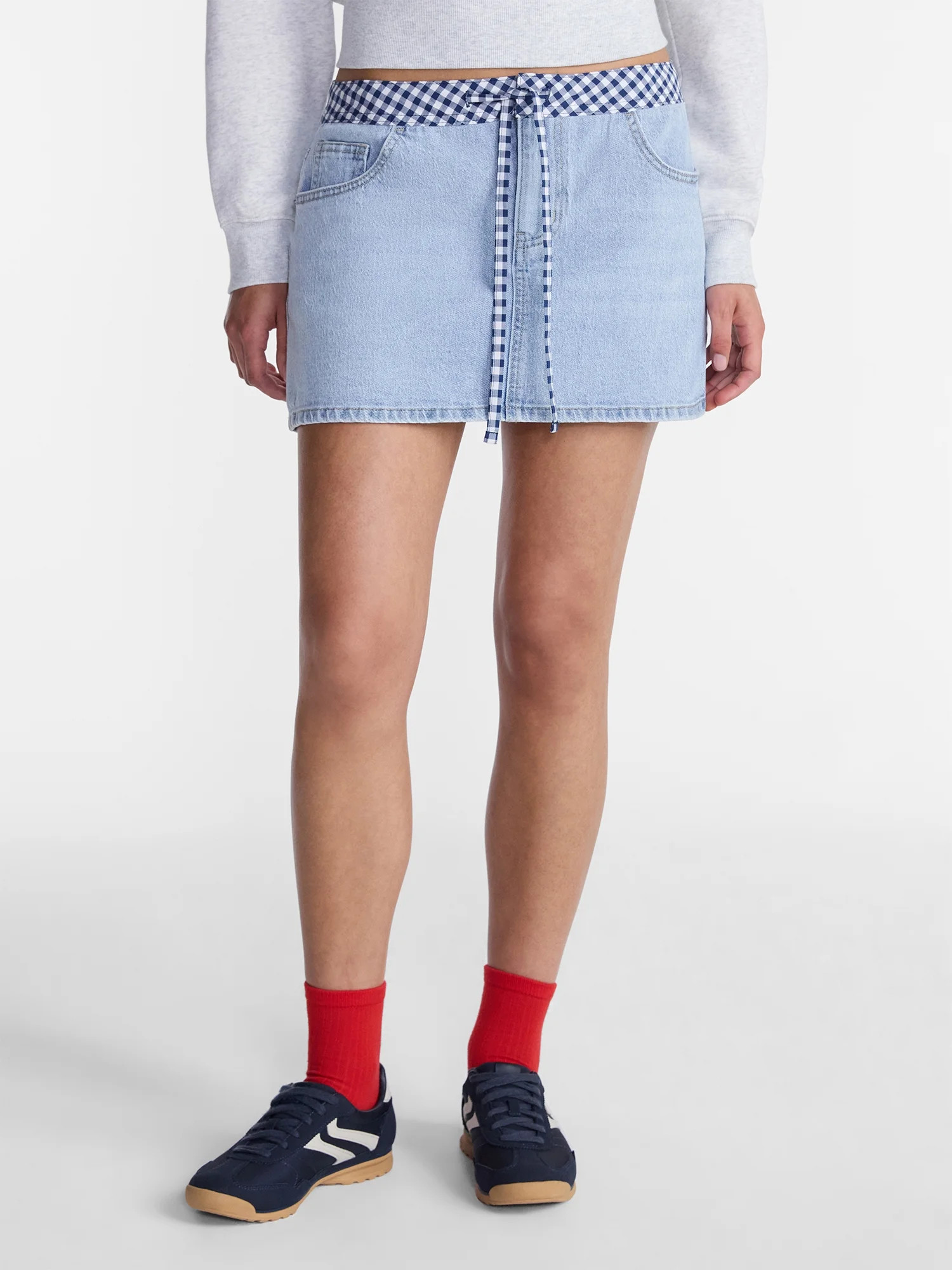 No Boundaries Game Day Denim Skirt, Women's XXS-XXL | Walmart (US)