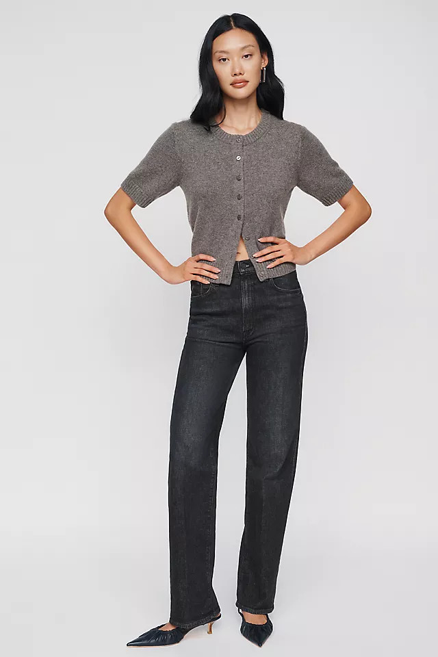 The Rambler Zip Sneak High-Rise Straight Jeans | Anthropologie (US)