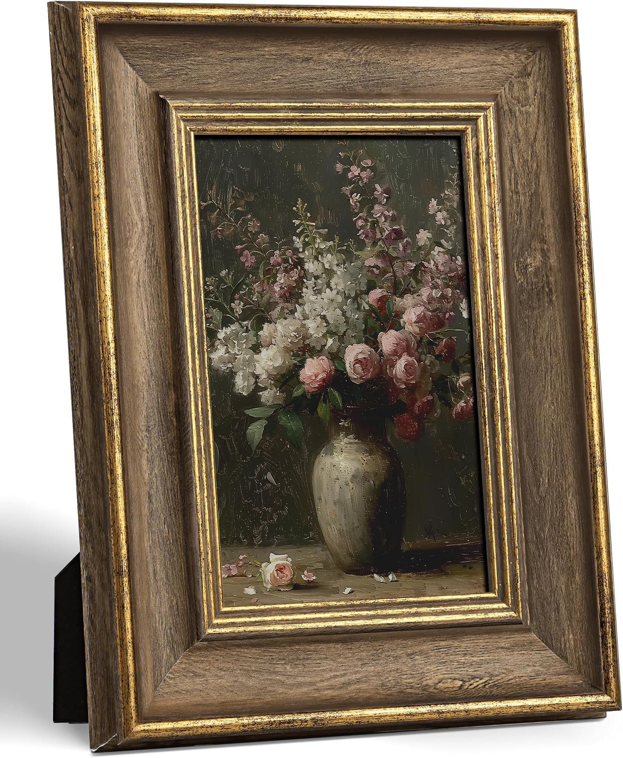 Sonefreiy Vintage 4x6 Picture Frame Brown Gold Photo Frame | Amazon (US)