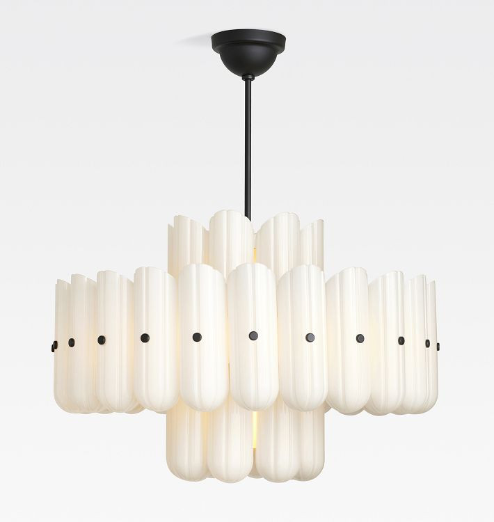 Roll & Hill Lorna LED Double Tier Chandelier, 35" Width | Rejuvenation