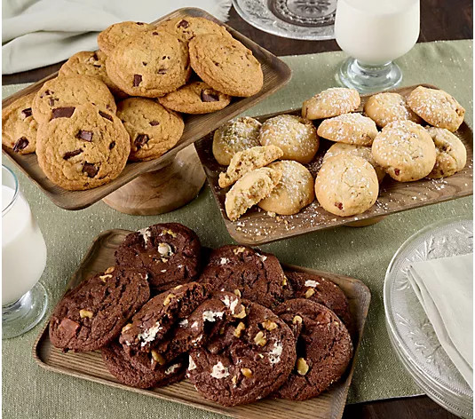 David's Cookies 126-pc Cookie Dough Sampler in 3 Boxes | QVC