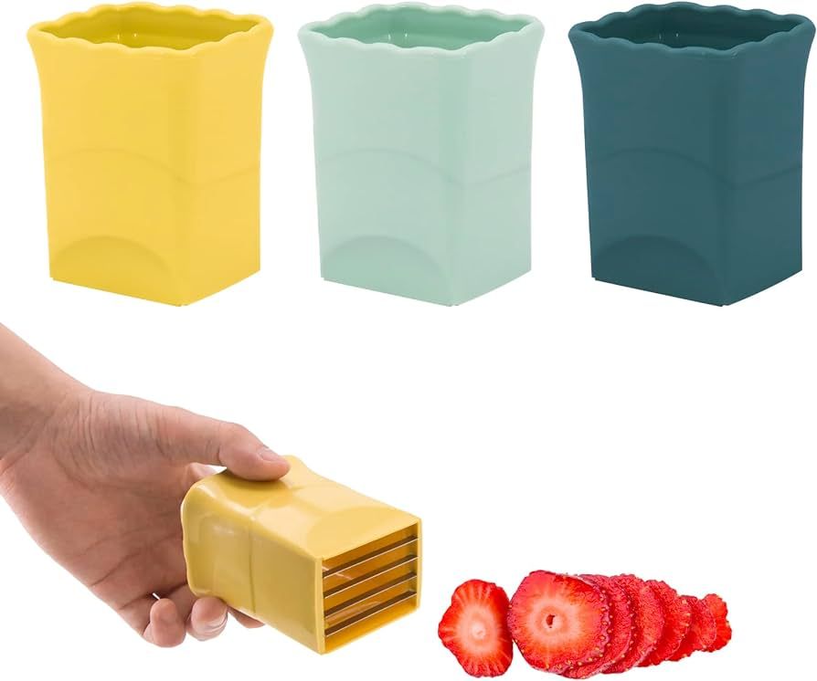 Strawberry Slicer - Cup Slicer - Cup Fruit Slicer - CEHNCEH® Cup Slicer Handheld - 2024 New Mini... | Amazon (US)