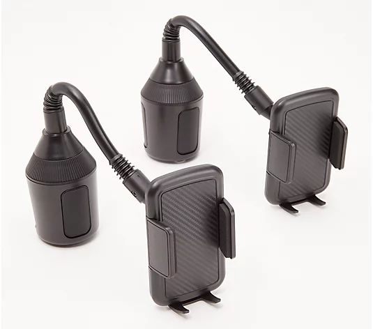 Limitless Set of 2 Universal Phone Mount for Car Cup Holder - QVC.com | QVC