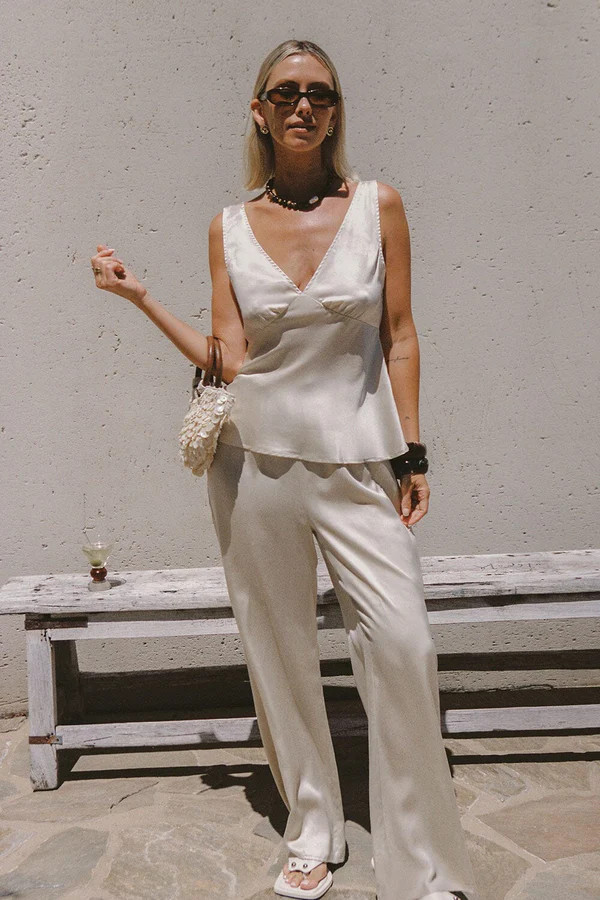 PIPPA STRAW SILK PANT | DISSH