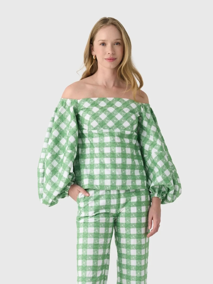 Rosie Assoulin Women's Empire Balloon Sleeve Top | Saint Bernard