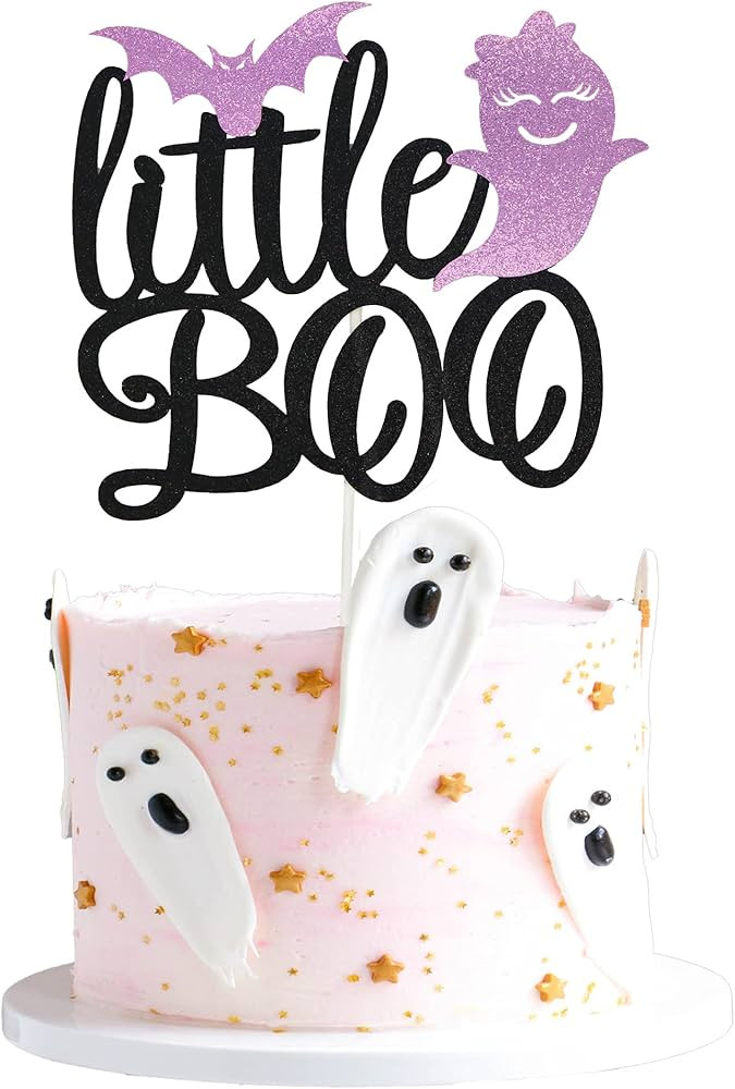 Little Boo Cake Topper, Little Boo Halloween Baby Shower Decorations,Little Boo Birthday Decorati... | Amazon (US)