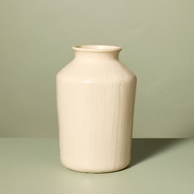 12" Textured Ceramic Decorative Vase - Hearth & Hand™ with Magnolia | Target