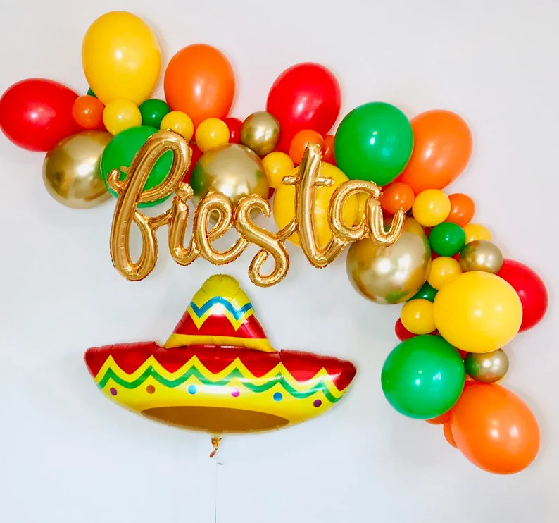 Fiesta Balloon Garland, Fiesta Balloons, Fiesta Decor, Fiesta Balloon Arch, First Fiesta Balloons... | Etsy (US)