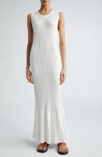 Loulou Studio Open Stitch Sleeveless Maxi Sweater Dress | Nordstrom | Nordstrom